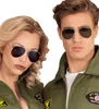 Pilotenbrille mit dunkeln Gläsern – Perfektes Accessoire Produktbild-Vorschau 3