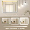 Koupelnové zrcadlo HOMCOM s LED osvětlením, funkcí proti Náhled obrázku produktu 4