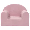 vidaXL Detská pohovka Pink Soft Plush Náhľad obrázku produktu 3