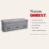 ONBEST Sitzbank mit Stauraum | 3 Schubladen | Grau | 110 kg Produktbild-Vorschau 12
