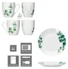 Eukaliptus 12-częściowy zestaw śniadaniowy porcelana 6 osób Podgląd zdjęcia produktu 4