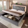 Letto imbottito Flieks 160x200cm con USB e Type C, letto Anteprima dell’immagine prodotto 1