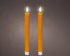 LED Kerzen  24,5cm mit Timer Wachs 2 Stück Orange / Produktbild-Vorschau 2