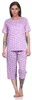 Damen Pyjama 3/4 Hose & Shirt Schlafanzug Hausanzug Sommer; Produktbild-Vorschau 1