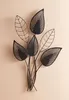 tableau mural 3D "Feuilles" en métal, noir, 55 x 84 cm, Voir les images du produit 1
