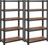 Calicosy - Scaffale industriale in metallo nero regolabile Anteprima dell’immagine prodotto 10
