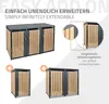 ML-Design 3-košový box na 3 koše 240L 200x80x116,3 cm Náhled obrázku produktu 6