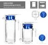 2x KARO & KORA Kühlschrankkrug mit Deckel blau 1L & 0,5L Produktbild-Vorschau 6