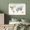 MuchoWow® Wandteppich Wandbehang Weltkarte - Zitate - Produktbild-Vorschau 4