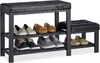 relaxdays 10023312_46 relaxdays   Schuhbank schwarz Anteprima dell’immagine prodotto 1