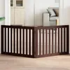 vidaXL 2 ks Skládací branka pro psy hnědá 160 cm topolové Náhled obrázku produktu 2