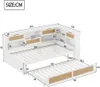 Sofa rozkładana Sweiko 90x200 z wysuwanym łóżkiem Łóżko Podgląd zdjęcia produktu 3