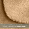 Close-up of a beige fleece blanket edge with stitching. Náhľad obrázku produktu