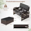 COSTWAY 3 in 1 Polyrattan Gartenliege, Sonnenliege mit Produktbild-Vorschau 3