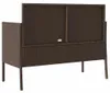 vidaXL Záhradná lavica s vankúšmi Brown Poly Rattan Náhľad obrázku produktu 6
