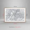 Gerahmtes Poster - Rahmen in heller Eiche - Neu York Karte Produktbild-Vorschau 5