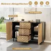 Credenza Merax con 3 cassetti e 2 ante, mobile da salotto Anteprima dell’immagine prodotto 7