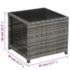 The Living Store 3-tlg. Bistro-Set mit Auflagen Poly Rattan Produktbild-Vorschau 7