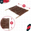 A woven willow fence segment with wooden stakes, shown with dimensions indicated by overlays. Anteprima dell’immagine prodotto