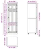 vidaXL Skriňa SKI Medovo hnedá 66 x 58 x 207 cm Masívne Náhľad obrázku produktu 8