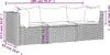 3-tlg. Garten-Lounge-Set mit Kissen Braun Poly Rattan , Produktbild-Vorschau 10