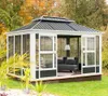 Sojag Olan 1014 Pavillon mit Seitenteilen Grau 4x3 m Produktbild-Vorschau 3