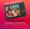 A vintage-style television displaying a group of people with shocked expressions, set against a gradient background. Produktbild-Vorschau