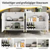 MODFU Comò Sideboard con maniglie e gambe dorate, design Anteprima dell’immagine prodotto 3