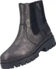 Das Bild zeigt einen bronzefarbenen Stiefel der seitlich abgebildet ist. Die Oberfläche des Stiefels glänzt und weist ein auffälliges Design auf. Náhled obrázku produktu