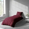 Bettwäsche 155x220 cm Bordeaux Anthrazit Wendebettwäsche Produktbild-Vorschau 3