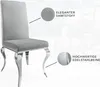 A close-up of a stylish dining chair with callouts highlighting its features. Náhled obrázku produktu