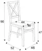 Esszimmerstuhl - Weiß - Holzstuhl - Küchenstuhl - 46 x 90 x Produktbild-Vorschau 6
