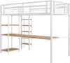 Metalowe łóżko na poddaszu Sweiko, 90x200 cm, drabinka Podgląd zdjęcia produktu 16