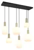 Lampada a sospensione DIVA bianco-nero-ottone 6xE27x10W Anteprima dell’immagine prodotto 1