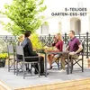 Outsunny Sitzgruppe 5-teilig Essgruppe Stahl für 4 Personen Produktbild-Vorschau 4