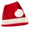 Plüschball gestrickte Weihnachtsmütze Herbst Winter lange Produktbild-Vorschau 2