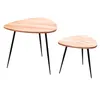 WOHNLING 2er Set Satztisch Akazie Massivholz / Metall Produktbild-Vorschau 6