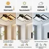 Deckenlampe LED 40W 42 × 34 × 5cm Schwarze Wohnzimmerlampe Produktbild-Vorschau 3