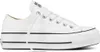 A white Converse sneaker with a platform sole is shown against a white background. Voir les images du produit