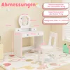 COSTWAY Schminktisch-Set für Kinder mit Spiegel, Produktbild-Vorschau 7