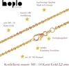 Goldkette Kordelkette massiv Breite 2,2 mm 60cm echt 585-14 Produktbild-Vorschau 4