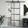 vidaXL Drzwi przesuwne czarne 76x205 cm szkło hartowane i Podgląd zdjęcia produktu 2