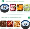 Collage showing different attachments and ingredients for a blender. Produktbild-Vorschau