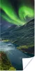 MuchoWow® Poster Nordlichter - Berg - Boot - Norwegen Produktbild-Vorschau 1