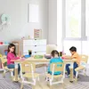 JOIEYOU Kindertisch mit 4 Stühlen Plastik Kindersitzgruppe Produktbild-Vorschau 3