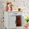 Carrello da cucina in legno di gomma con 2 ripiani, 56cm , Anteprima dell’immagine prodotto 6