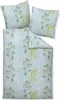 A bedding set with a floral pattern, including a duvet cover and two pillowcases, laid out flat. Produktbild-Vorschau