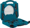 An open teal toolbox containing various screwdriver bits and a screwdriver. Voir les images du produit