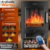 Kominek elektryczny TRESKO® z ogrzewaniem wraz z pilotem Podgląd zdjęcia produktu 4