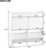 Merax Schuhschrank Schmal, Schuhkipper mit 4 Klappen und 2 Produktbild-Vorschau 4